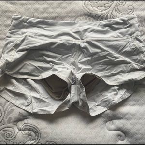 Women's White Athletic Shorts